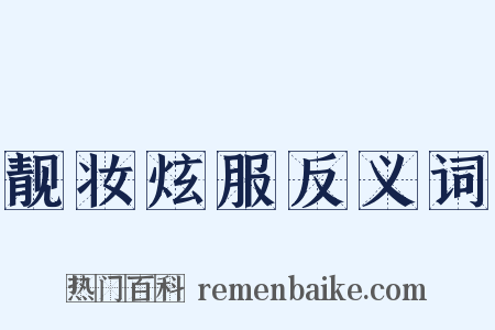 靓妆炫服反义词是什么意思的图片